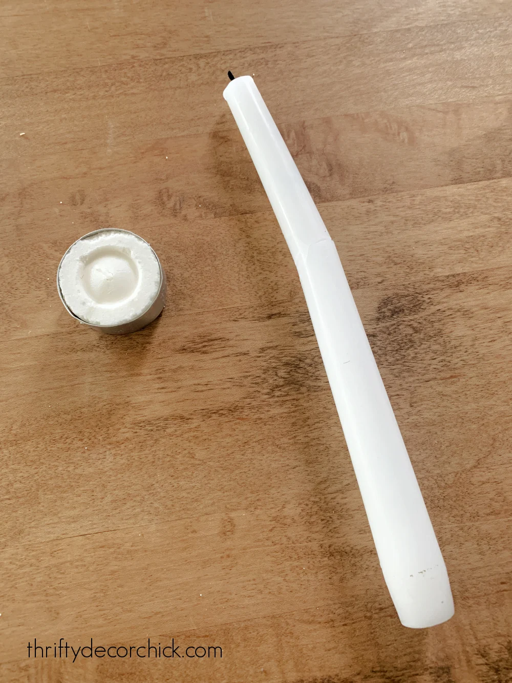 white votive and taper candles